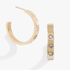Crystal Accent Hoop