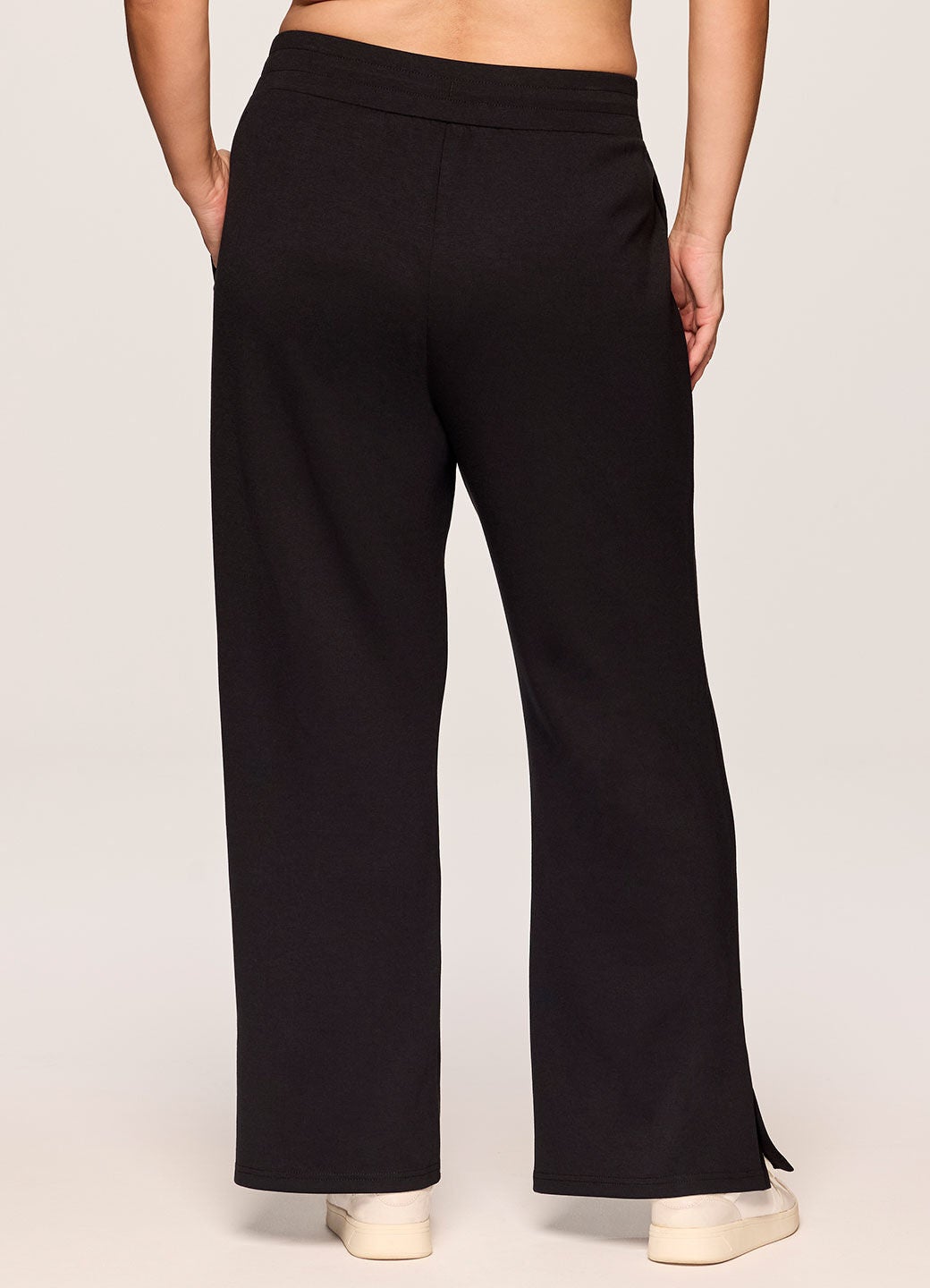 Solace Scuba Wide Leg Pant, Black / Black, alternate image number 2