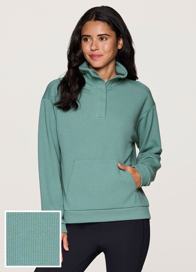 Plus Harbor Textured Pullover, Arctic / Mint, alternate image number null