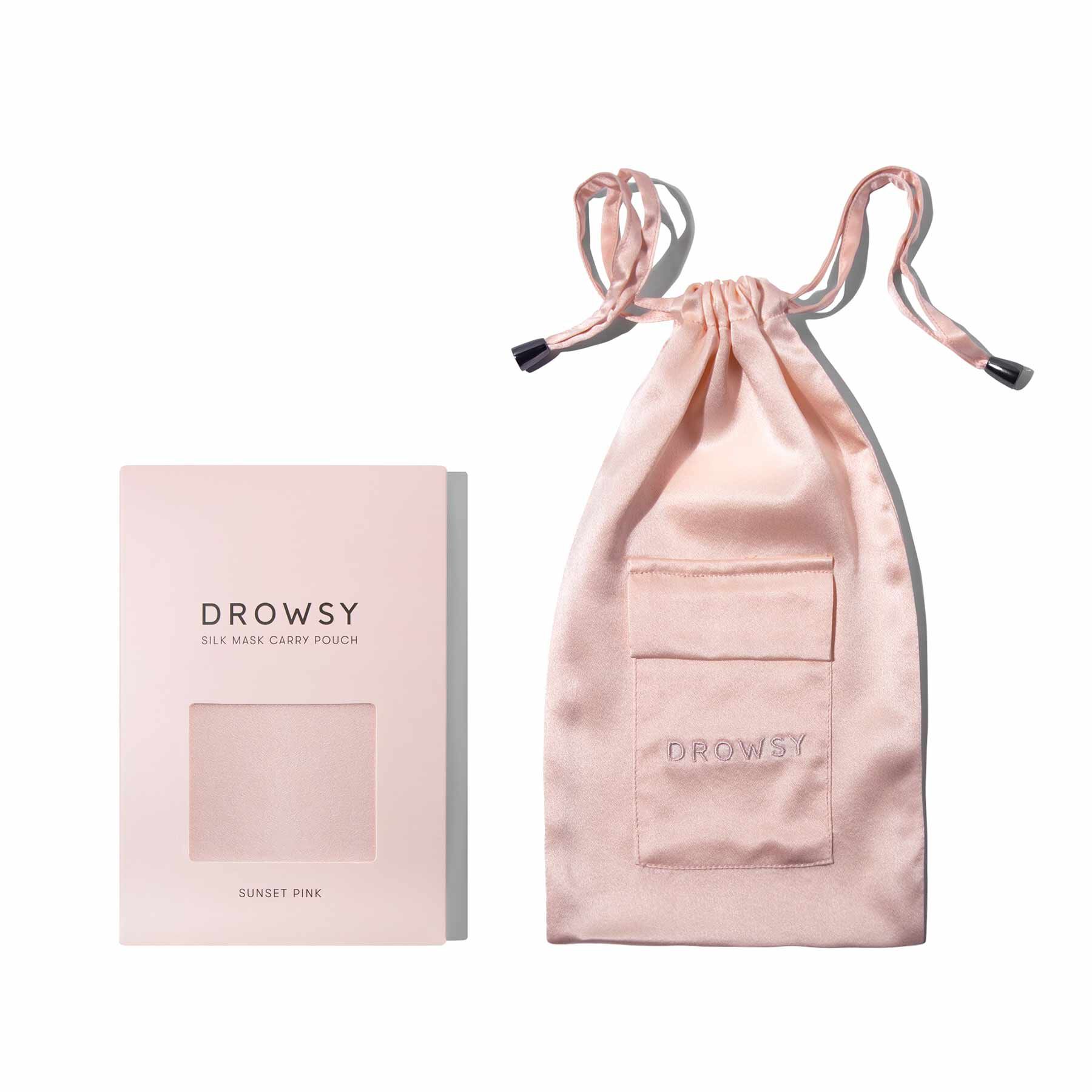 Silk Eyemask Carry Pouch, Sunset Pink / Pink, alternate image number 2
