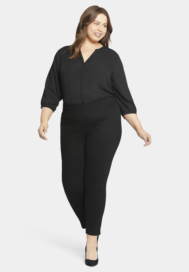 Skinny Ankle Pull-On Jeans, Black / Black, hi-res image number 0