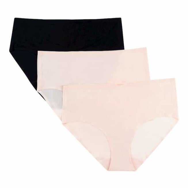 No Brainer Seamless Briefs 3 Pack Bundle, No Brainer Bundle Almond with Tap Shoe Black / Black, hi-res image number null
