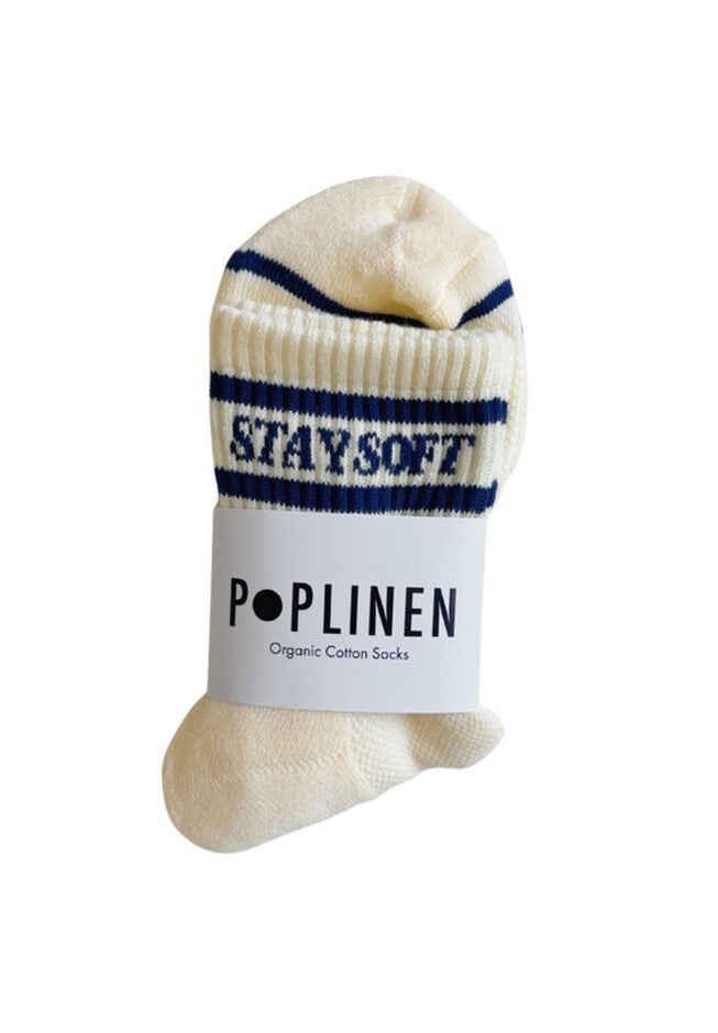 Stay Soft Stripe Socks Navy + Cream, Navy Cream / Navy, alternate image number null