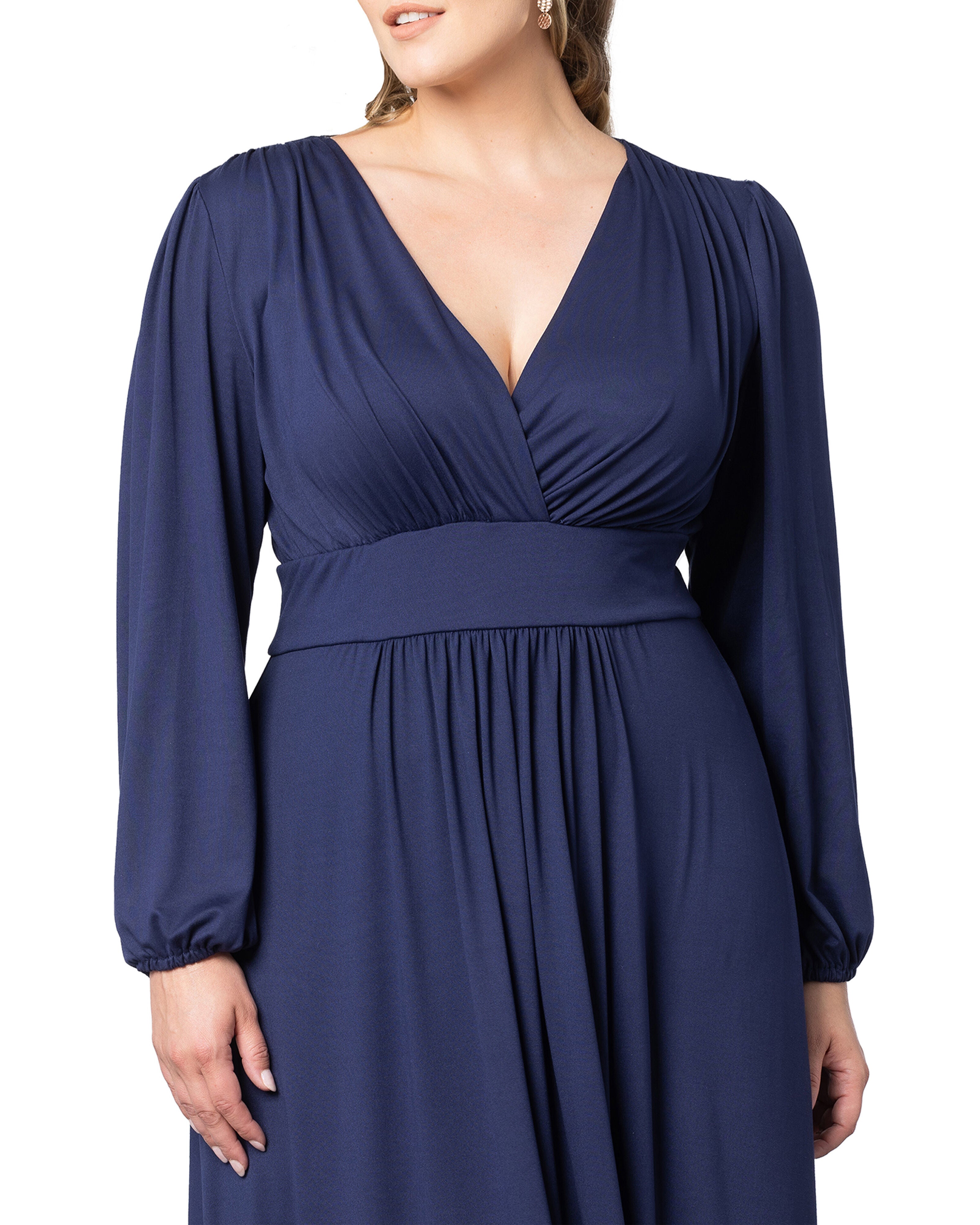 Kelsey Long Sleeve Maxi Dress, NOUVEAU NAVY / Navy, alternate image number 2