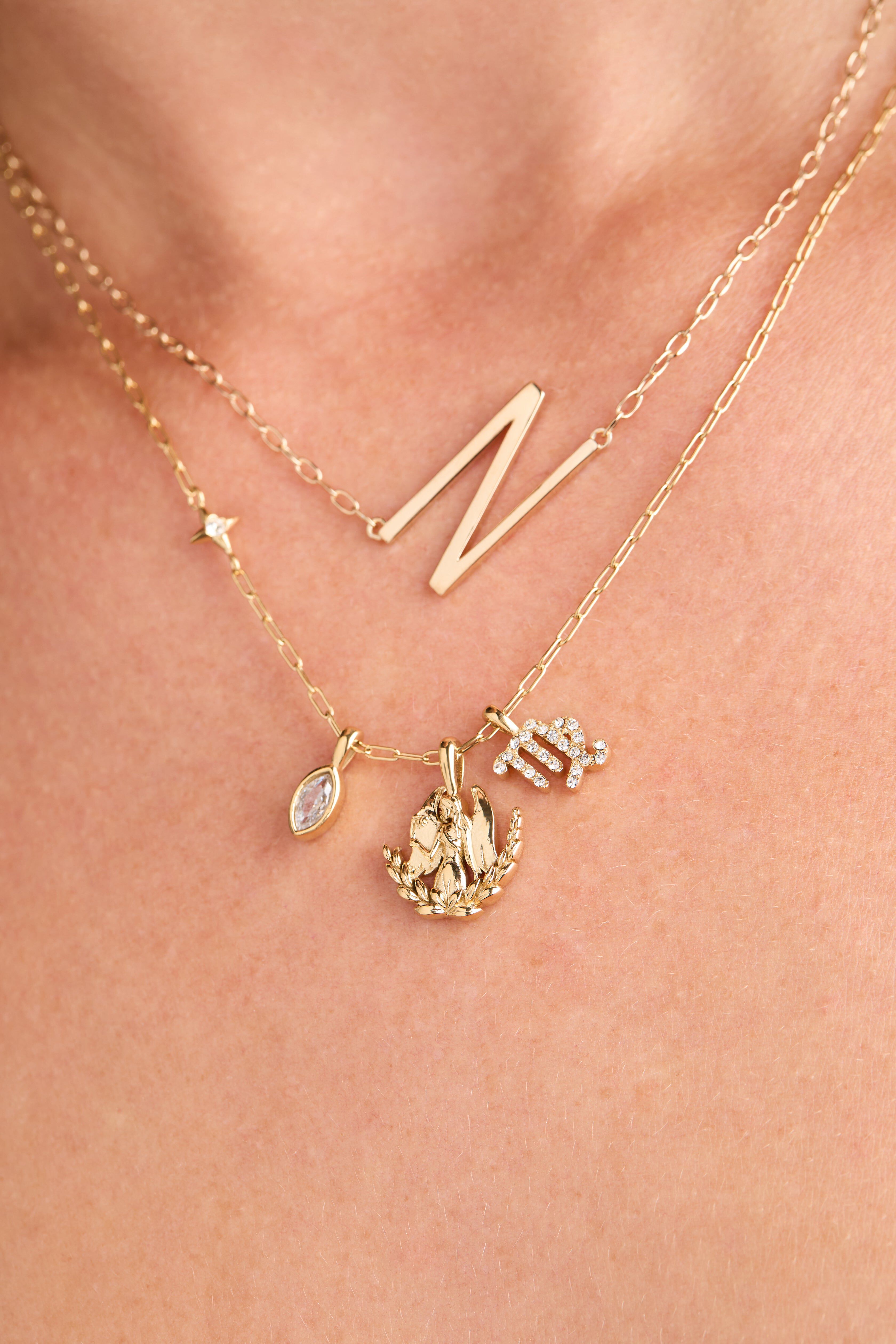 Zodiac Charm Cluster, Virgo / Gold, alternate image number 3