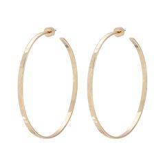 2.5" Hammered Hoops Gold