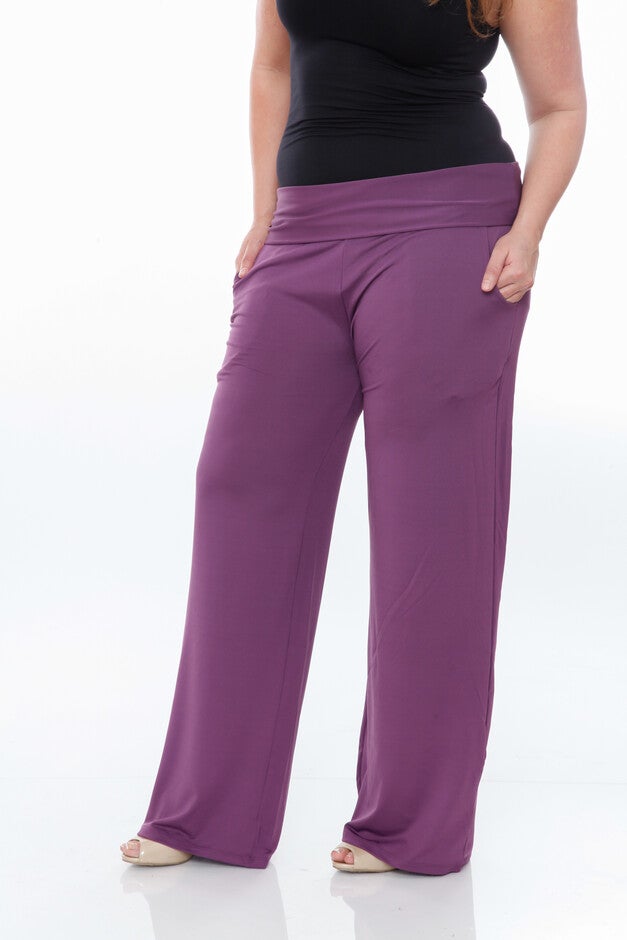 Solid Palazzo Pants, , alternate image number null