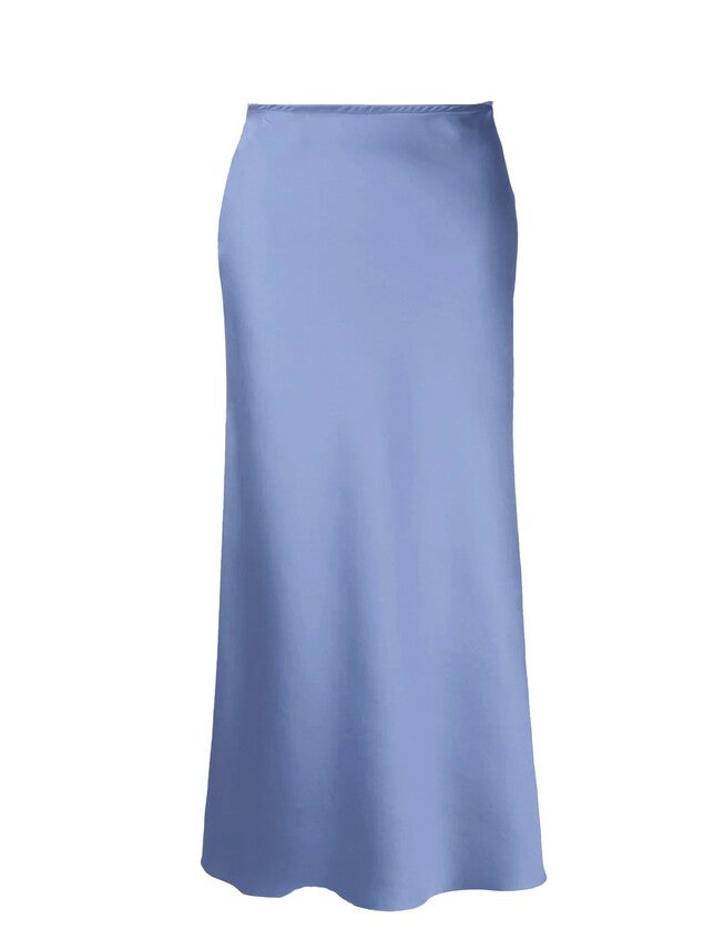 Eudora Easy Satin Maxi Bias Skirt, COPPEN BLUE / Cornflower Blue, hi-res image number 0