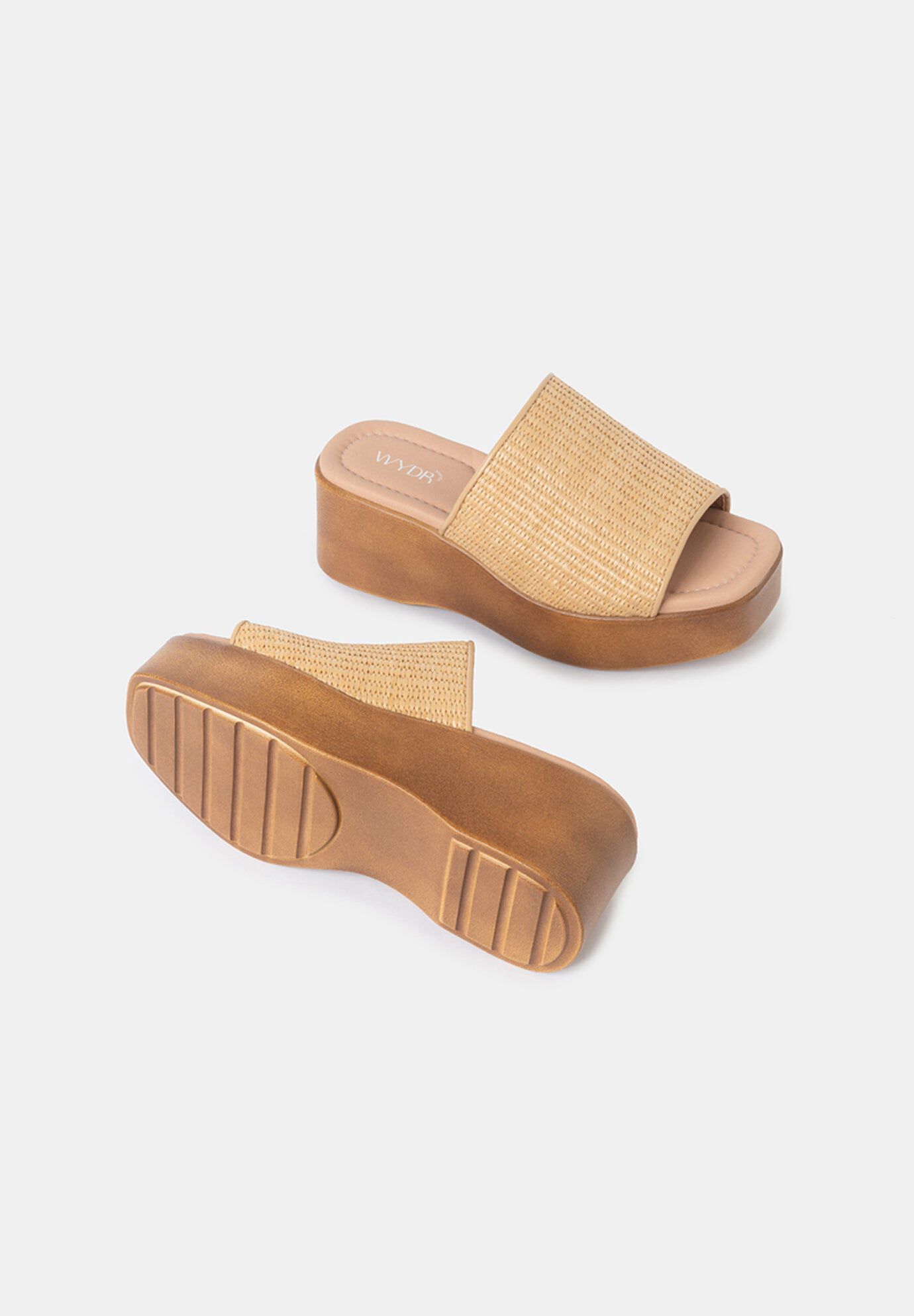 Mia Wedge Slides, Honey / Light Yellow, alternate image number 3