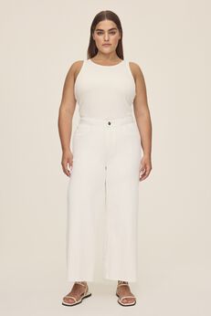 ICN PLUS - CROPPED WIDE LEG JEANS | OPTIC