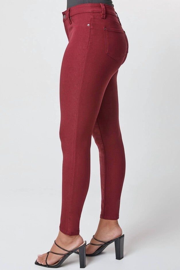 LIVING THE DREAM HYPERSTRETCH DENIM IN DARK WINE, Dark Wine / Red, hi-res image number null