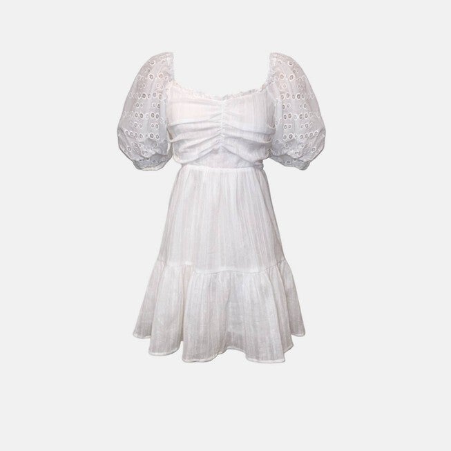 CELLA DRESS IN EGGSHELL, Eggshell / White, hi-res image number null