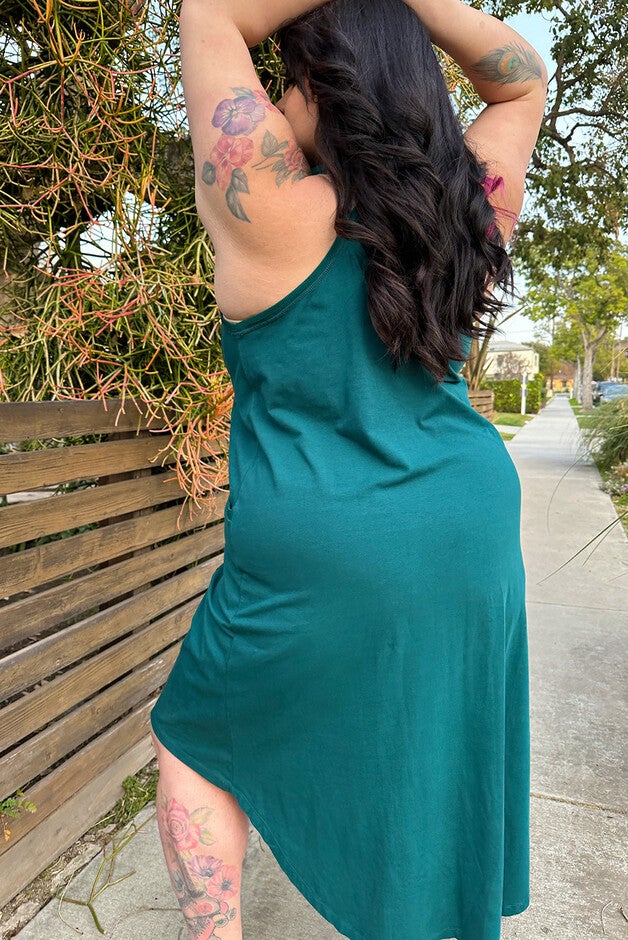 Hi-Lo Jersey Tank Dress, , alternate image number 6
