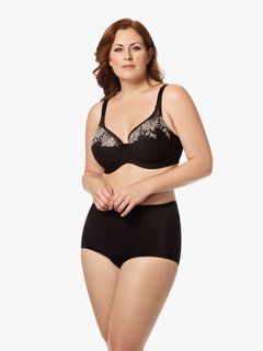Embroidered Microfiber Underwire Bra