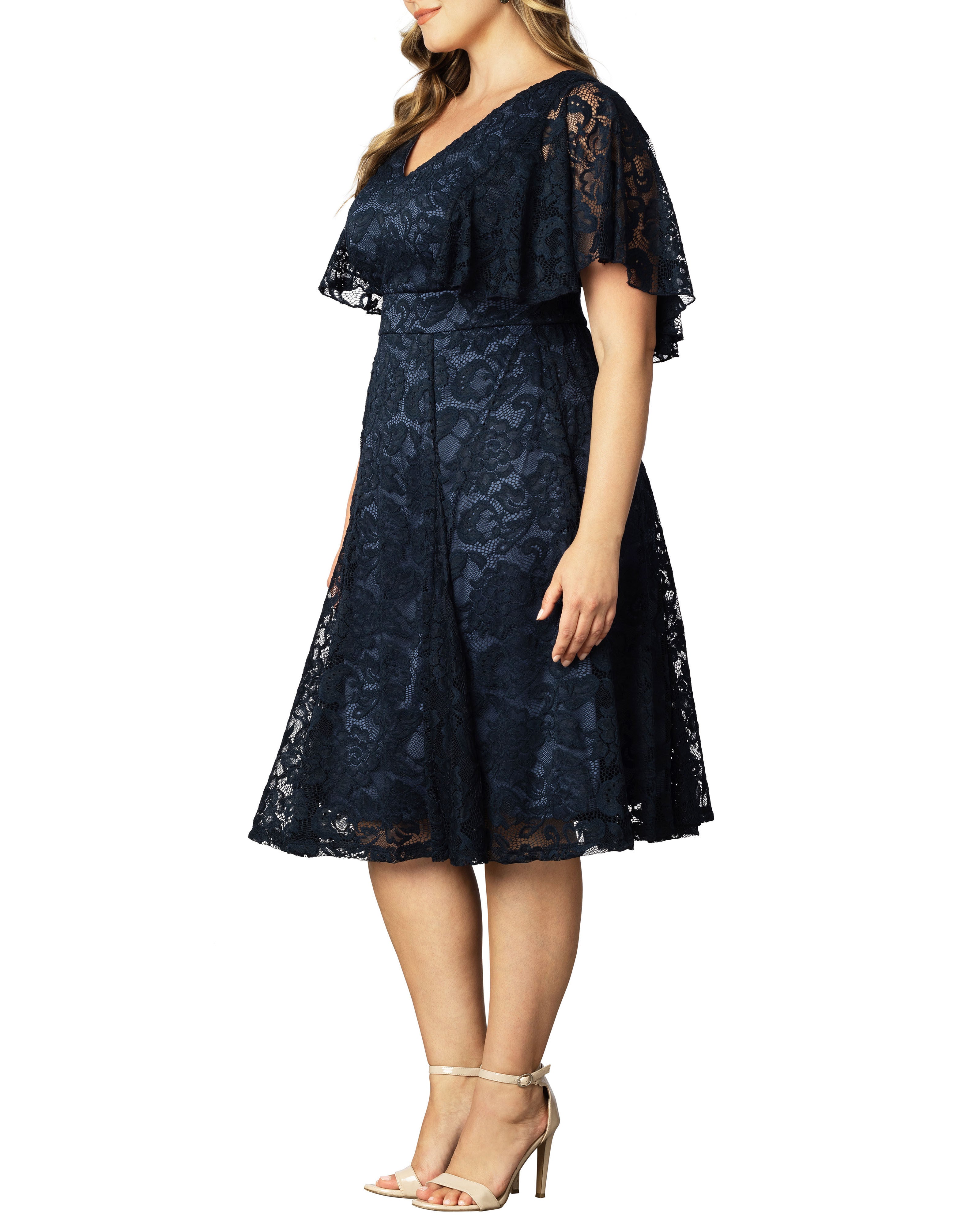Camille Lace Cocktail Dress, TWILIGHT BLUE / Navy, alternate image number 2