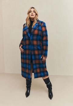 PLAID OVERCOAT