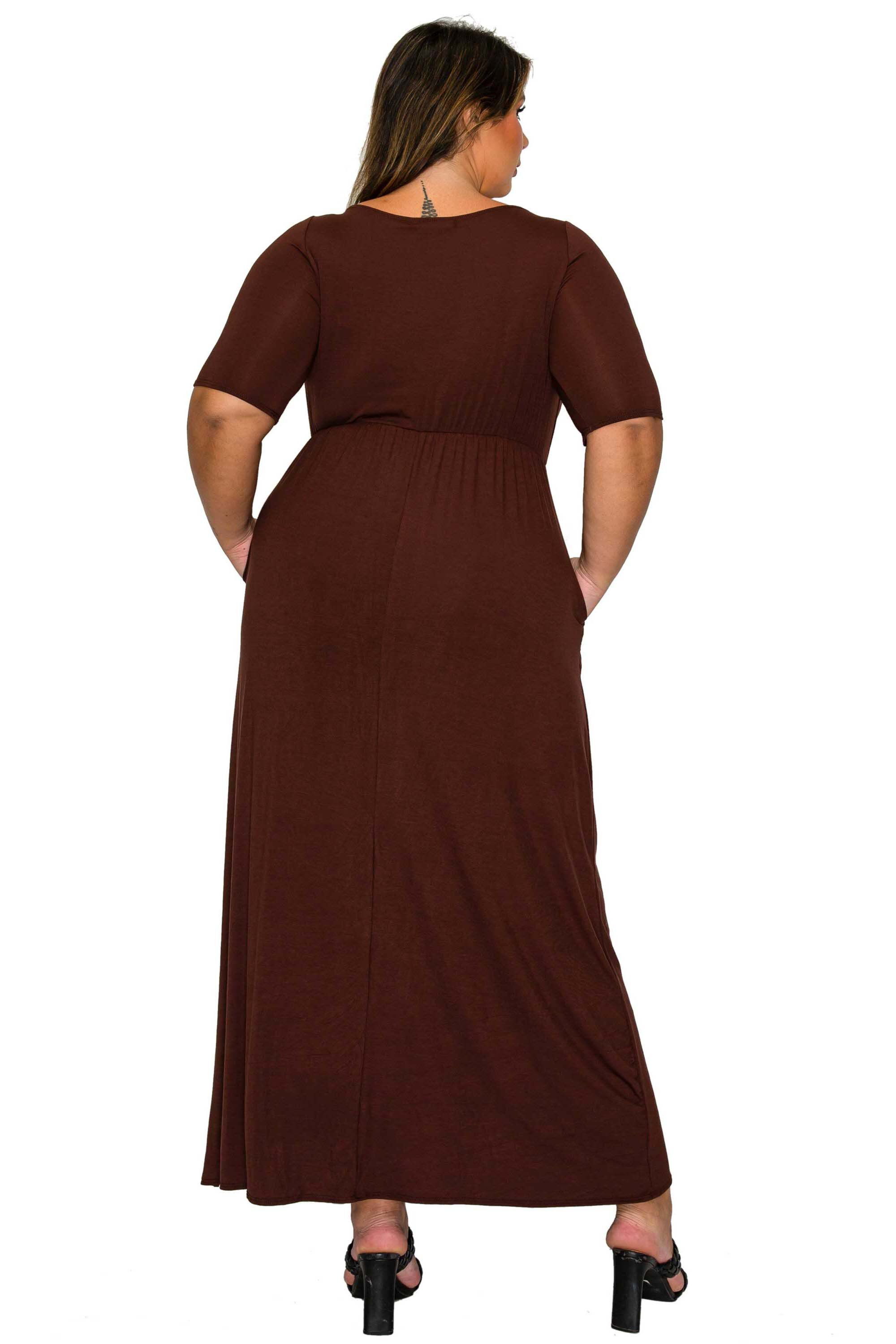Eva Pocket Maxi Dress, Brown / Brown, alternate image number 2