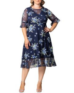 Plus Size Blue Formal Dress
