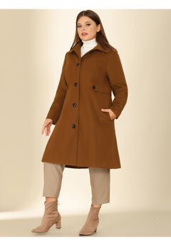 SINGLE BREASTED BELTED WINTER LONG COAT