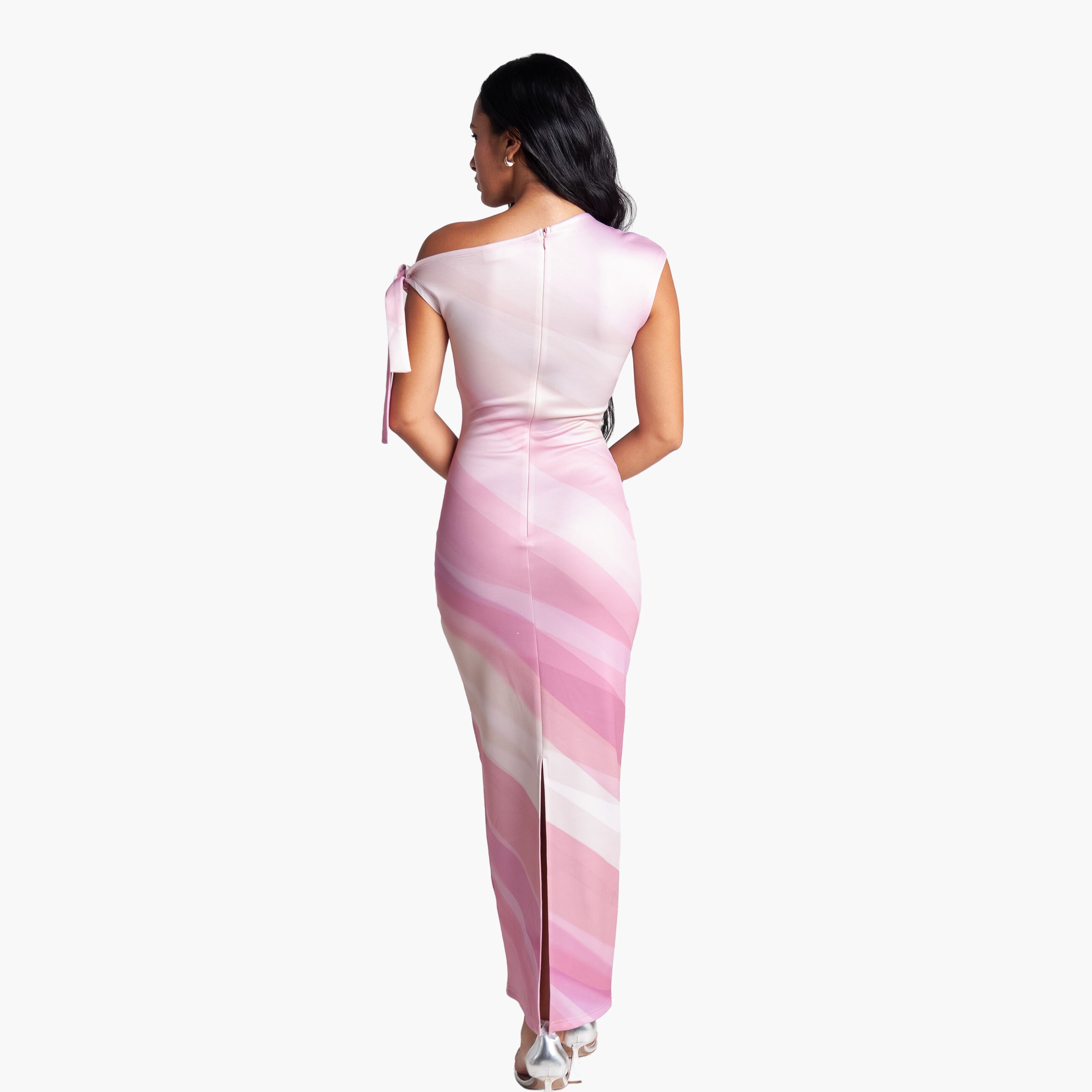 Off Shoulder Bodycon Maxi Dress, Pink / Pink, hi-res image number 0