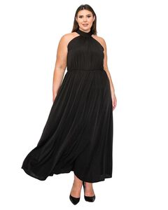 ALEXIS HALTER NECK MAXI DRESS