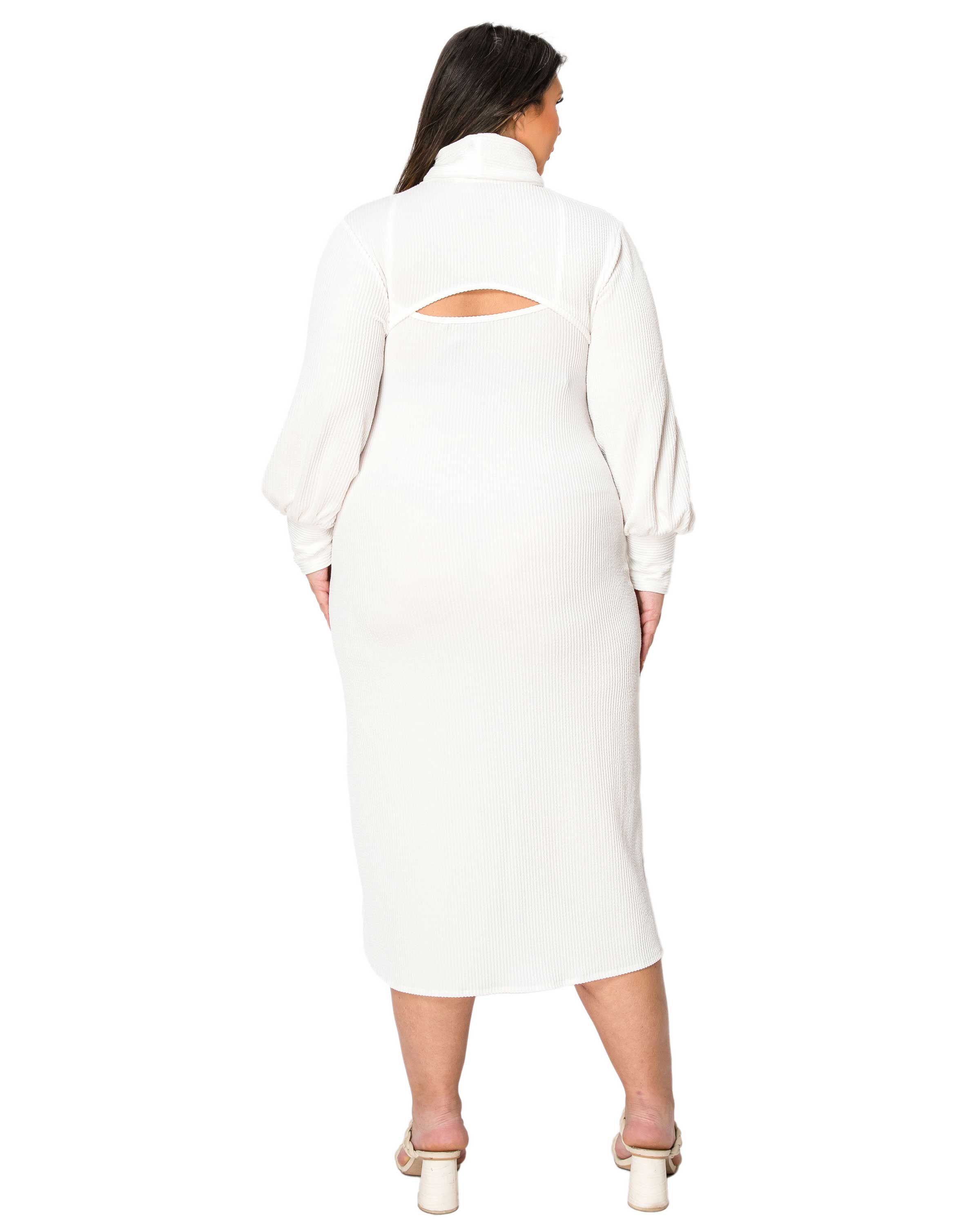 ASTER TWO PIECE SWEATER DRESS SET, Ivory / Ivory, alternate image number 2