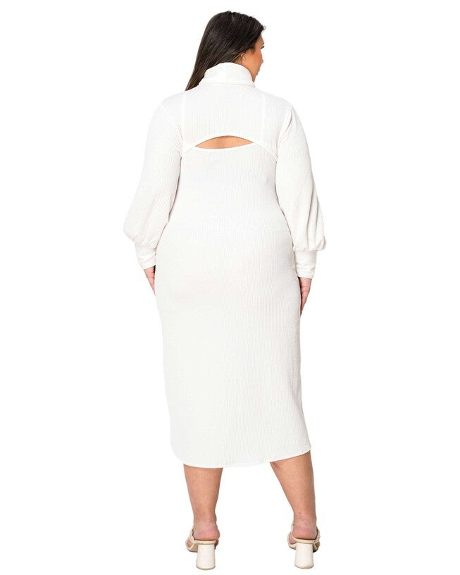ASTER TWO PIECE SWEATER DRESS SET, Ivory / Ivory, alternate image number 2
