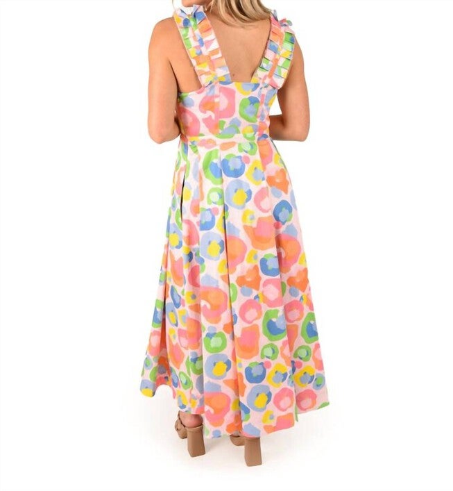 EMPIRE MAXI DRESS IN CANDY CHEETAH, , alternate image number null