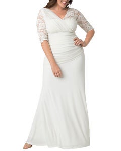 Elegant Aisle One Shoulder Illusion Wedding Gown