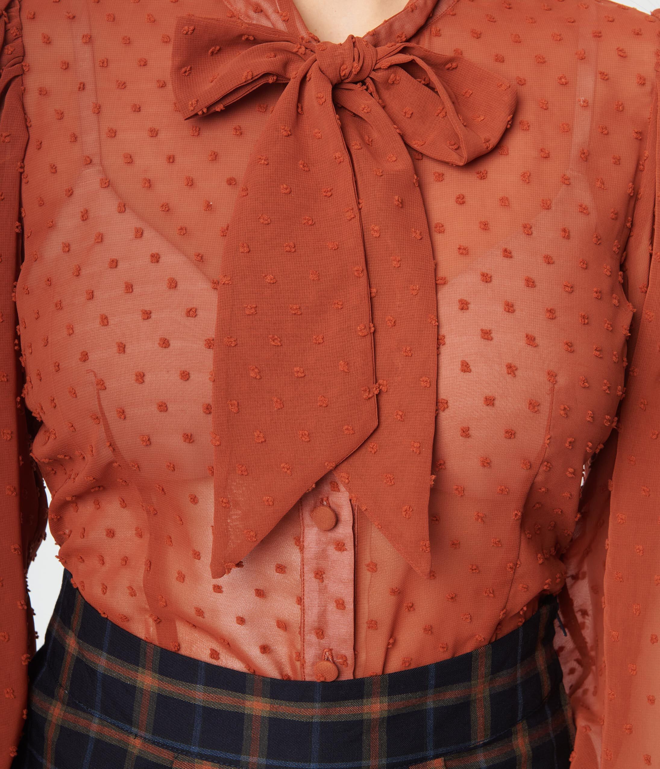 Unique Vintage Rust Clip Dot Gwen Blouse, Rust Clipdot / Rust, alternate image number 3