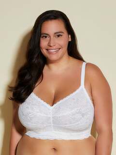 Ultra Curvy Sweetie Bralette, White / White, hi-res image number 0