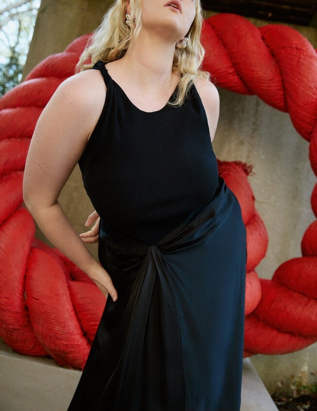 Reid Dress, Black / Black, alternate image number null