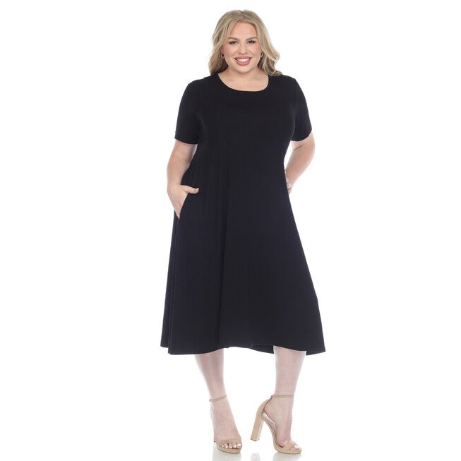 Short Sleeve Midi Dress, , alternate image number 9