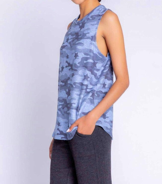 STARLIGHT TANK TOP IN DENIM, Denim / Light Blue, alternate image number null