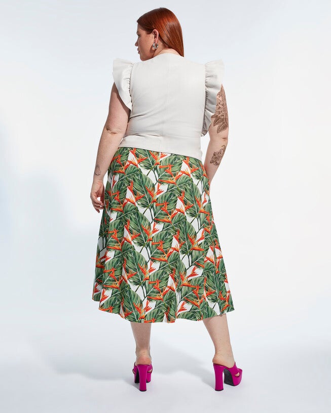 PUNTA CANA SKIRT, Punta Cana Print / Kelly Green, alternate image number null
