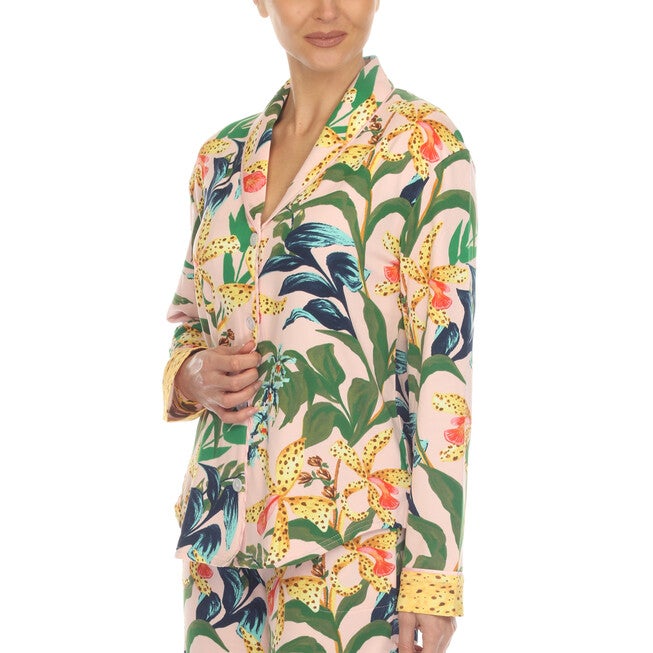 Two Piece Wildflower Print Pajama Set, , alternate image number null
