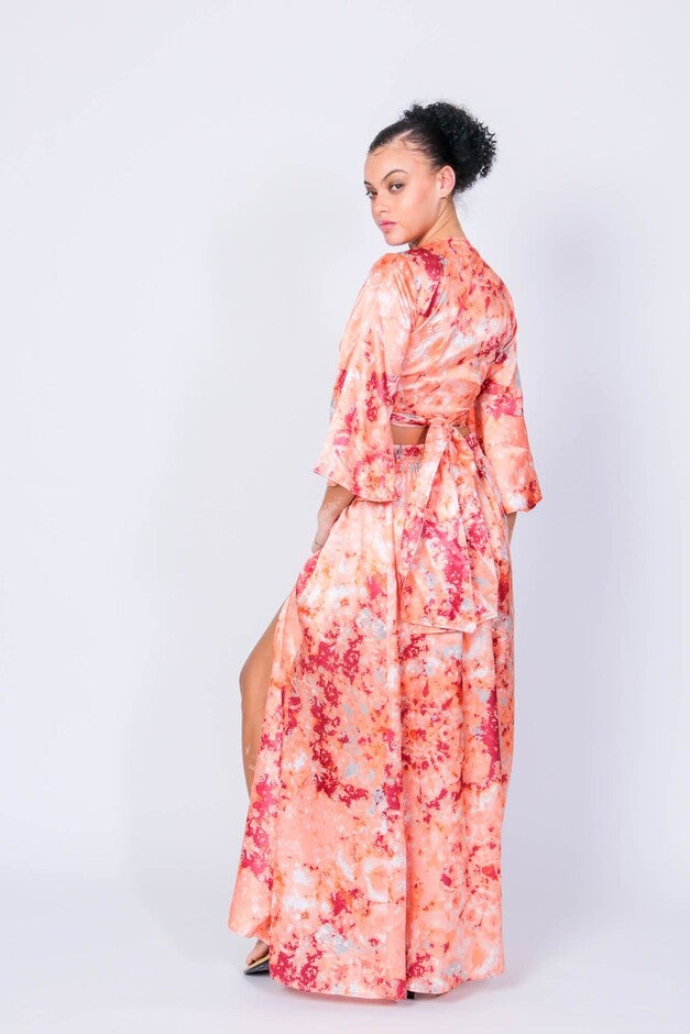 Donny & Marie Crop Top and Maxi Swing Skirt Two Piece Set, , alternate image number null