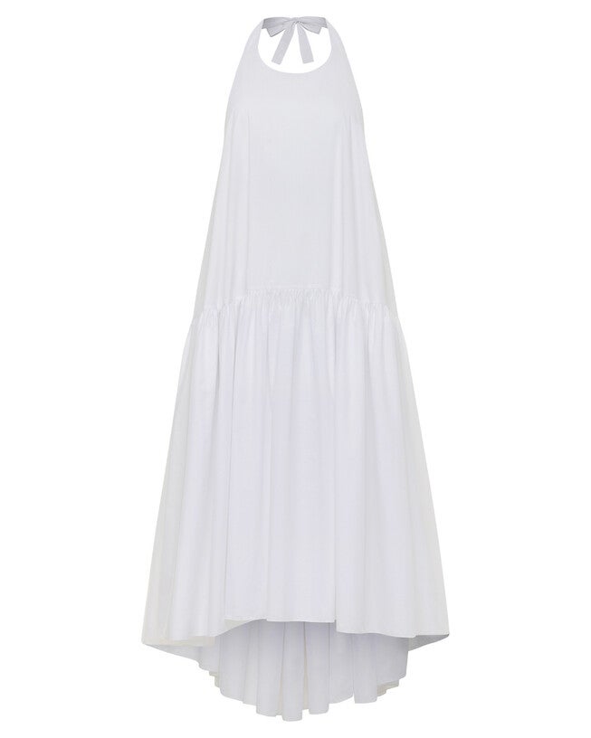 Winston Poplin Midi Dress, White / White, hi-res image number 0