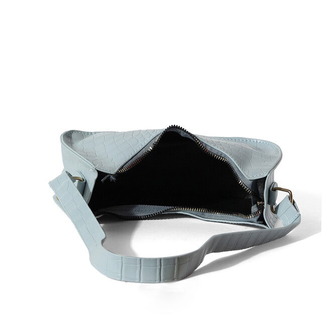 Haute Sauce Women's Croc Shoulder Bag, Light Blue / Light Blue, alternate image number null