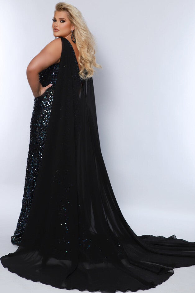 ROADSTER MERMAID EVENING GOWN, Kaleidoscope / Black, alternate image number 1