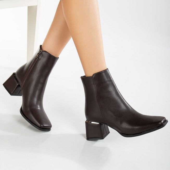 ODETTE - DARK BROWN BOOTS, BROWN / Brown, alternate image number null