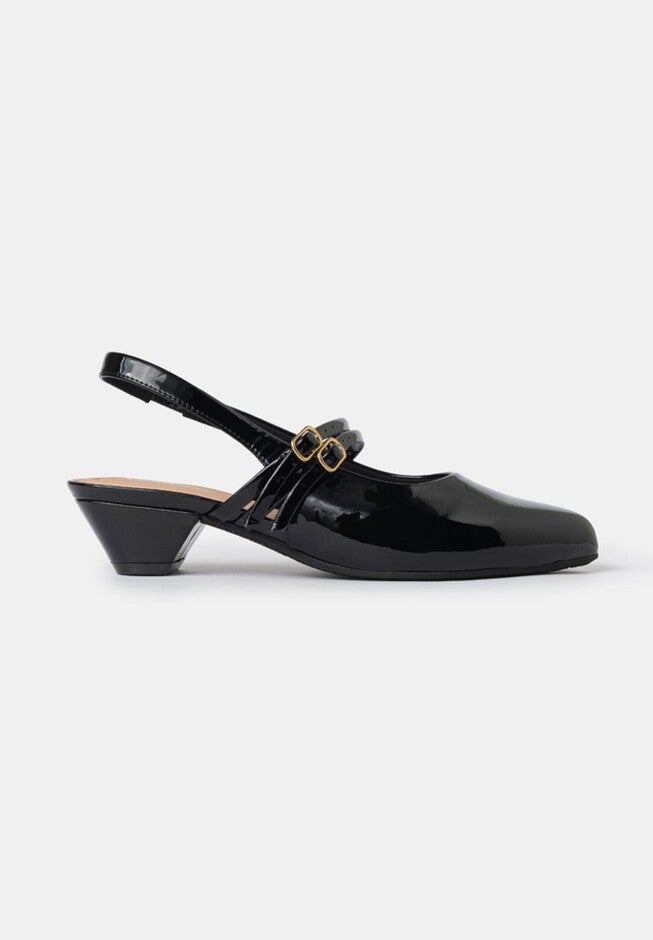 Aria Double Strap Pointy Toe Mary Jane, Black / Black, hi-res image number 0