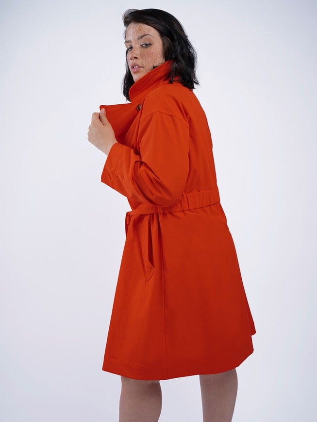 SEE ROSE GO WATER RESISTANT TRENCH COAT, Poppy / Red, alternate image number null