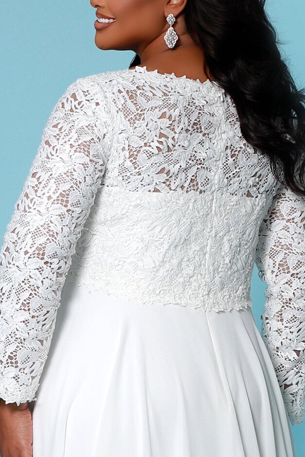 Joy Wedding Dress, Ivory / Ivory, alternate image number 4