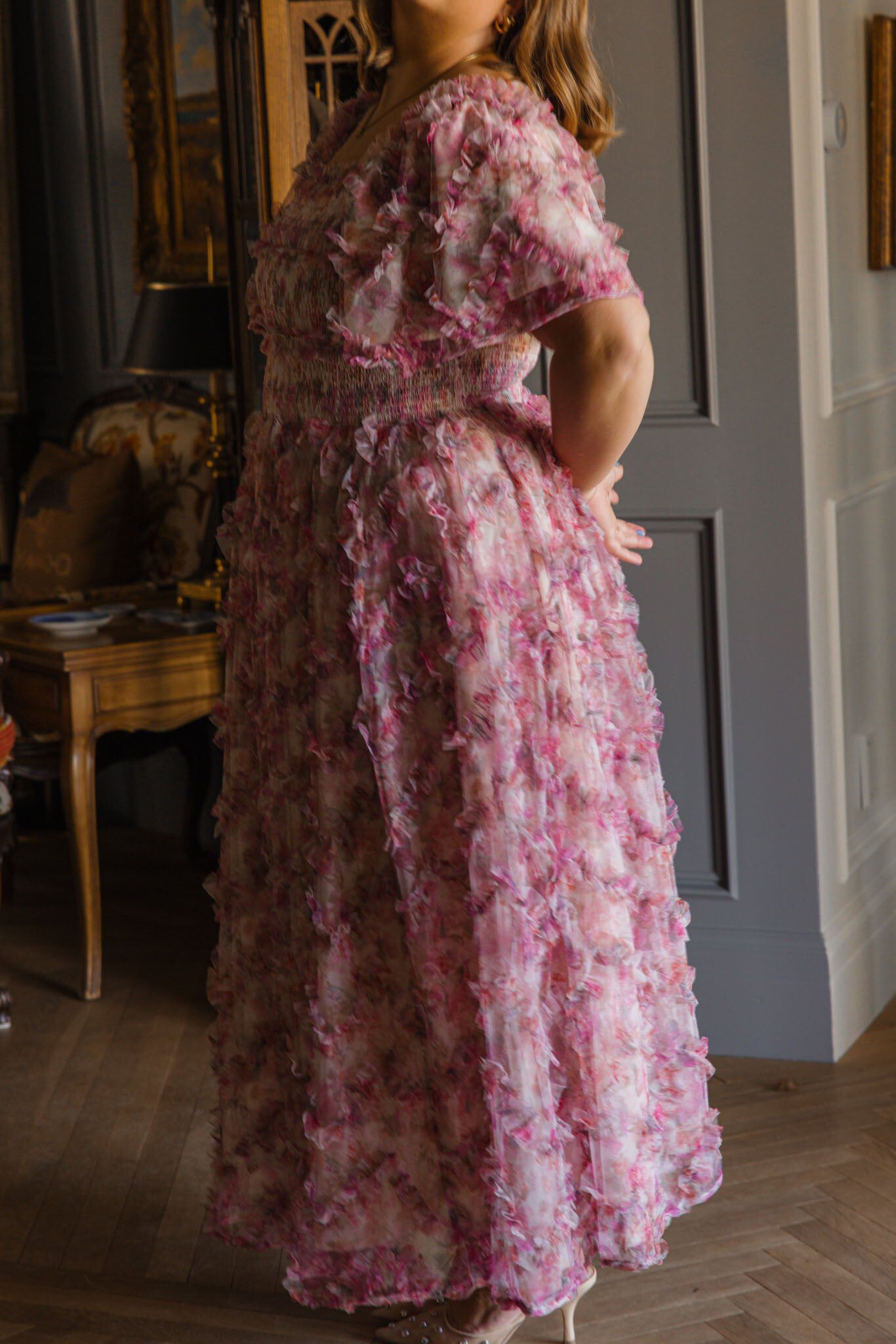 Florentina Dress, Alluring Floral / Pink, alternate image number 1