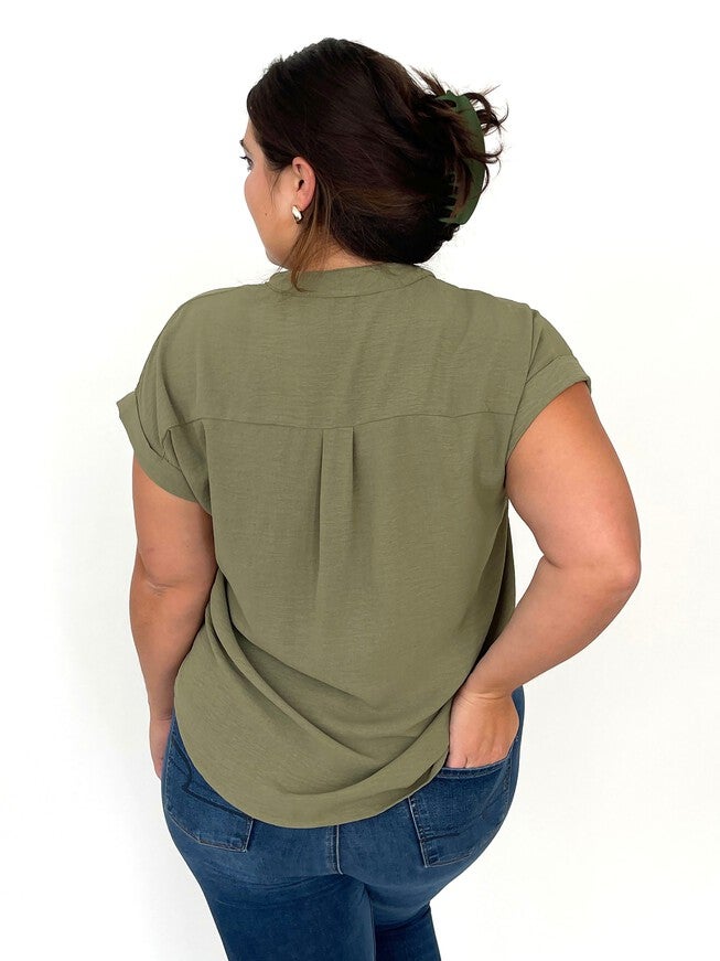 Palo Short Sleeve Button Down - Olive, Olive / Olive Green, alternate image number null