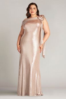 Valia Bow-Shoulder Lamv© Gown - PLUS SIZE