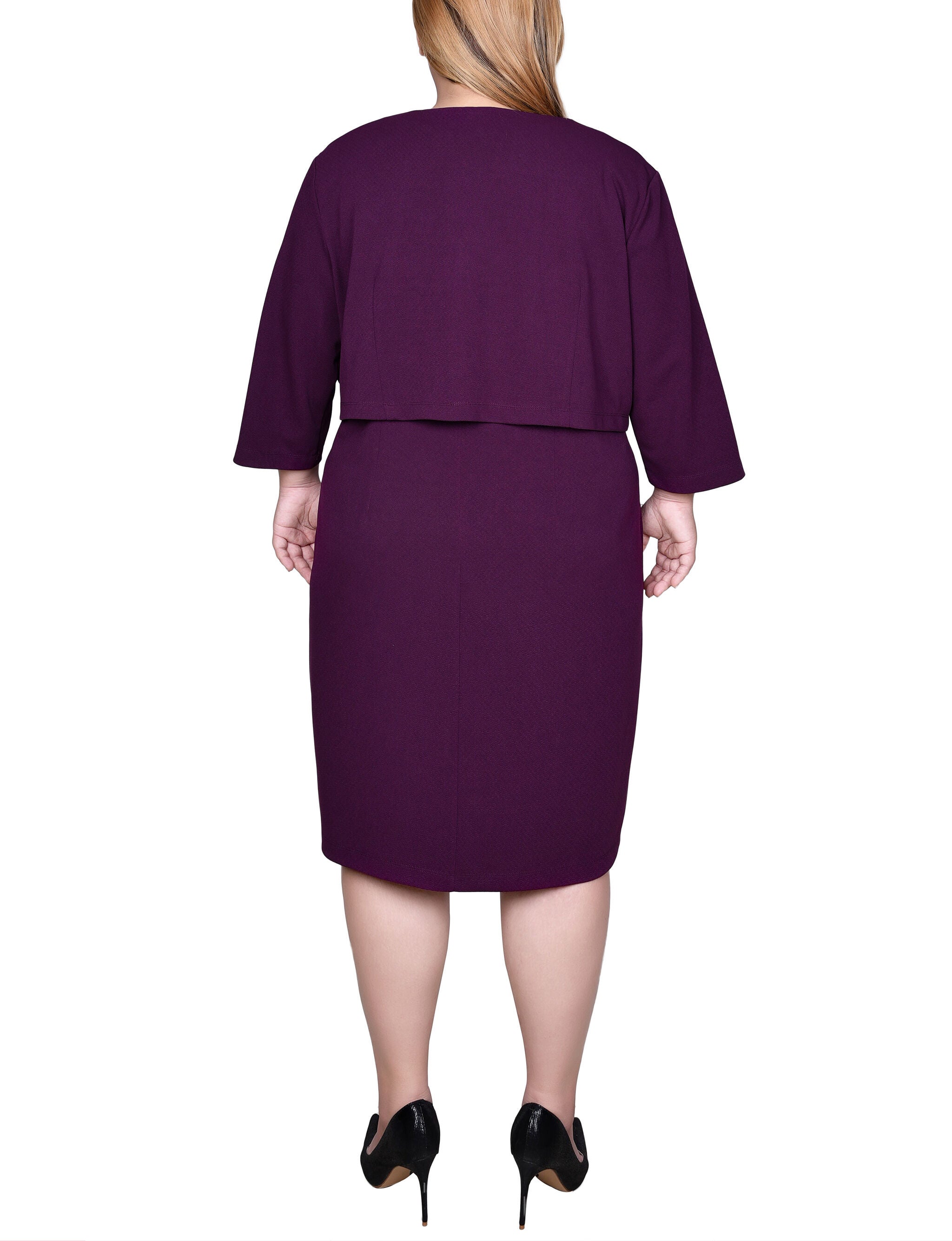 2 Piece Dress Set, Plum, alternate image number 1