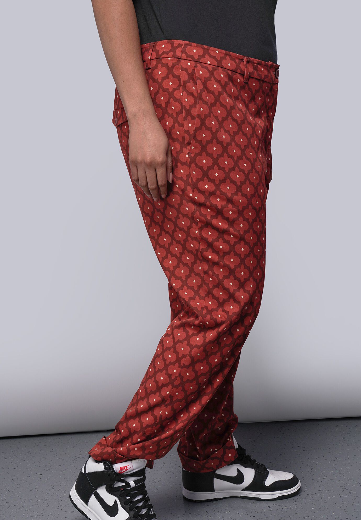 The Empower Trouser, MODERN FLEUR CINNAMON / Burnt Orange, alternate image number 1