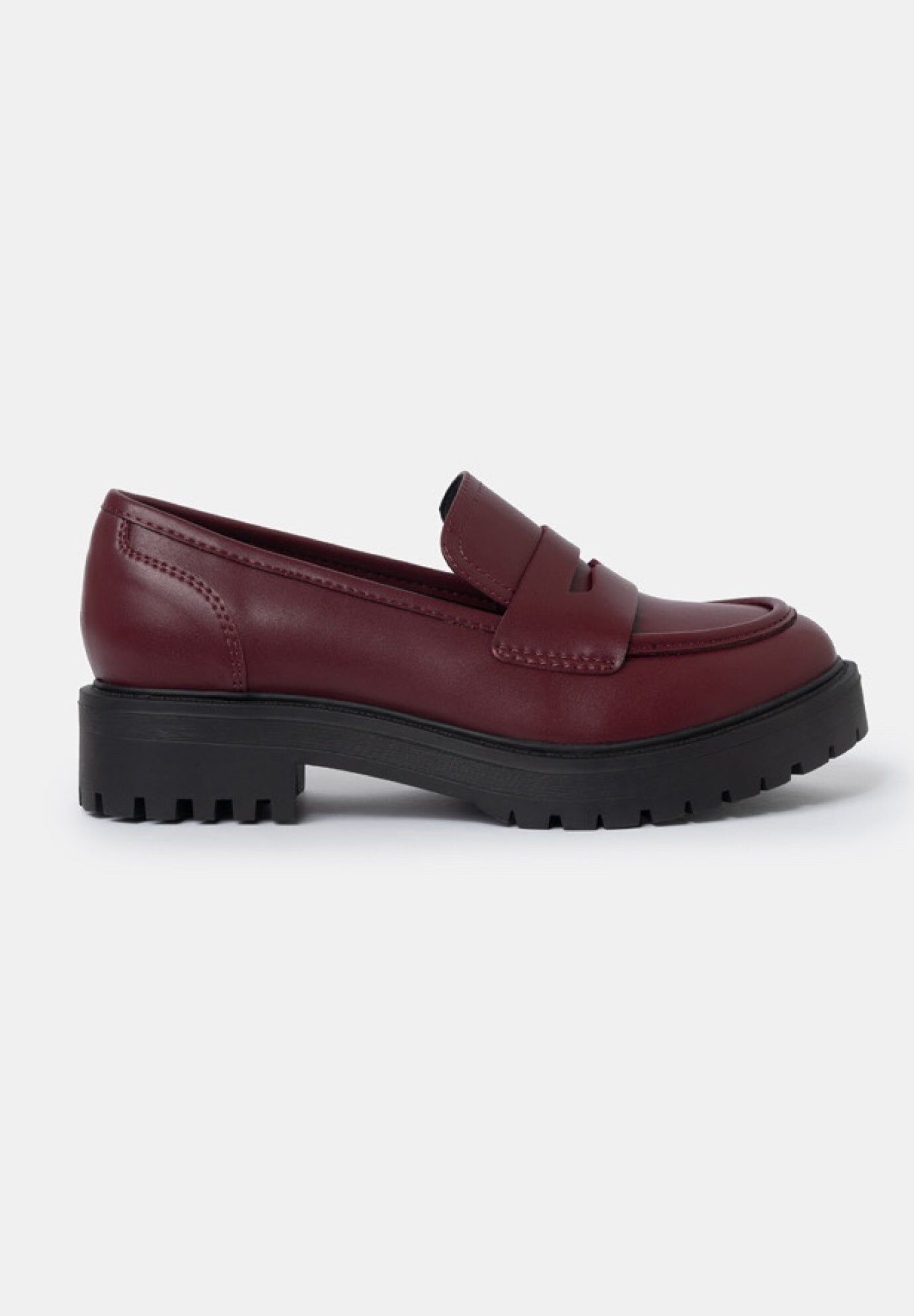 Tate Vegan Classic Loafers, Wine / Burgundy, hi-res image number 0